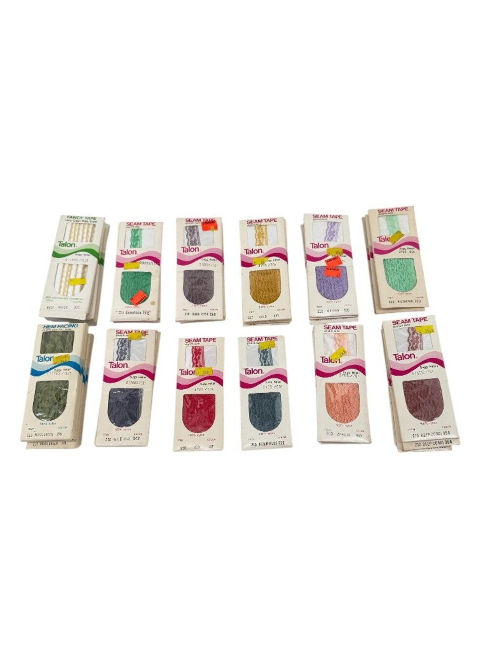 41 Talon Seam Tape Stretch Lace Hem Facing Fancy Tape New Old Stock Multicolors